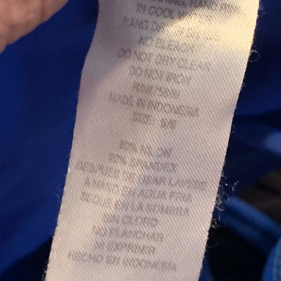 WOMENS - sz 5/6 MALIBU DREAM GIRLS JUNIOR string bikini blue, white belted - Picture 11 of 11